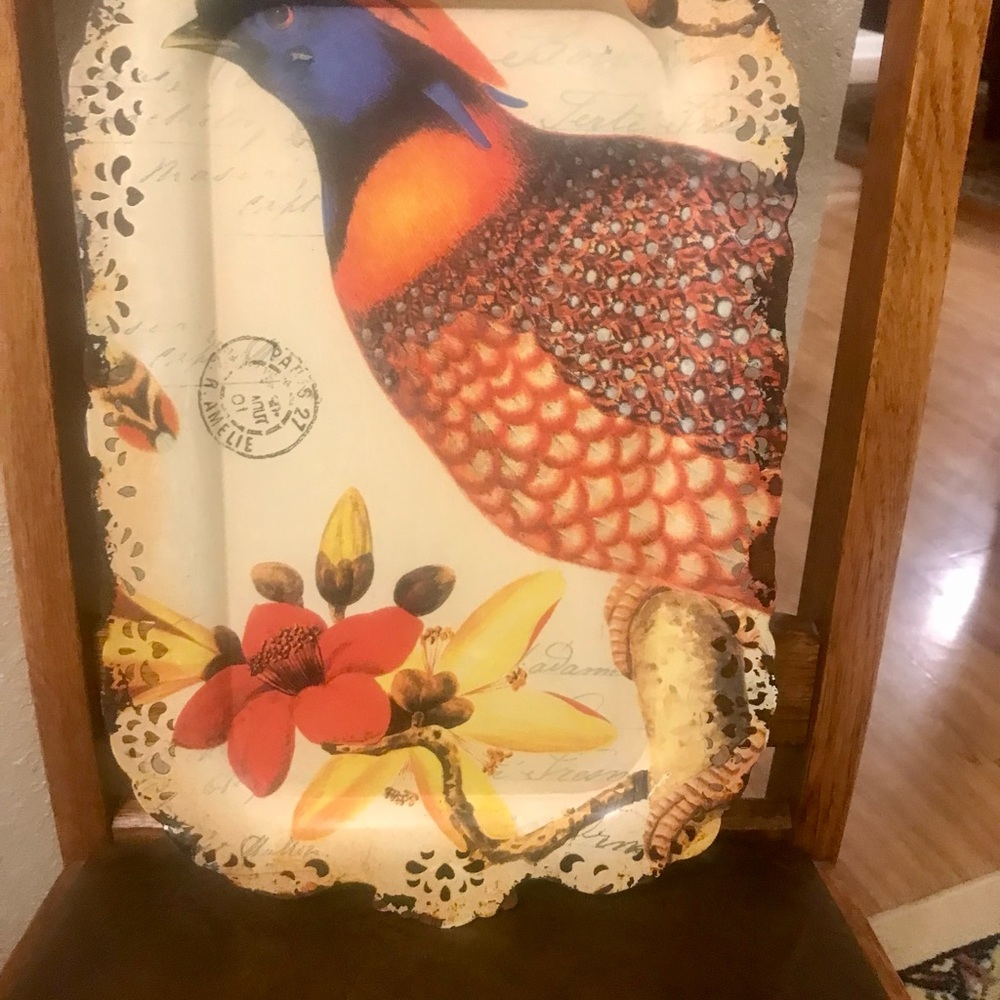 Set of Pheasant Metal Tray/ Wall decor. Each has A different de…